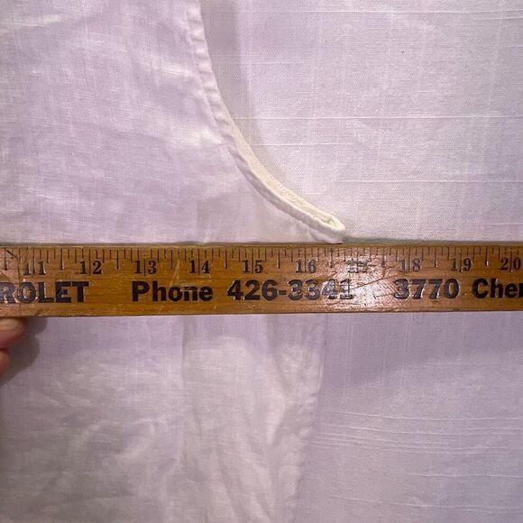 Tory Burch White Embroidered Sleeveless Linen Boho Mini Shift Dress Size Small - Picture 10 of 12